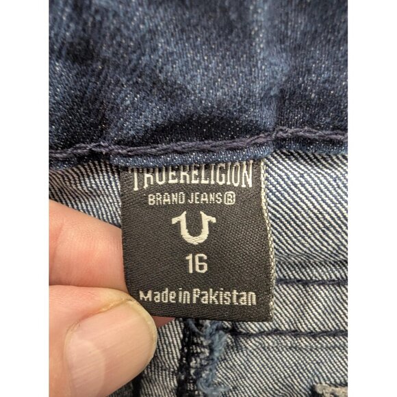 True Religion Geno Relaxed Slim Jeans Boys 16 Blue Dark Wash Stretch Denim NWT - Picture 16 of 16